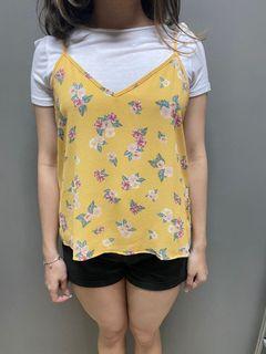 Pull and bear yellow shirt