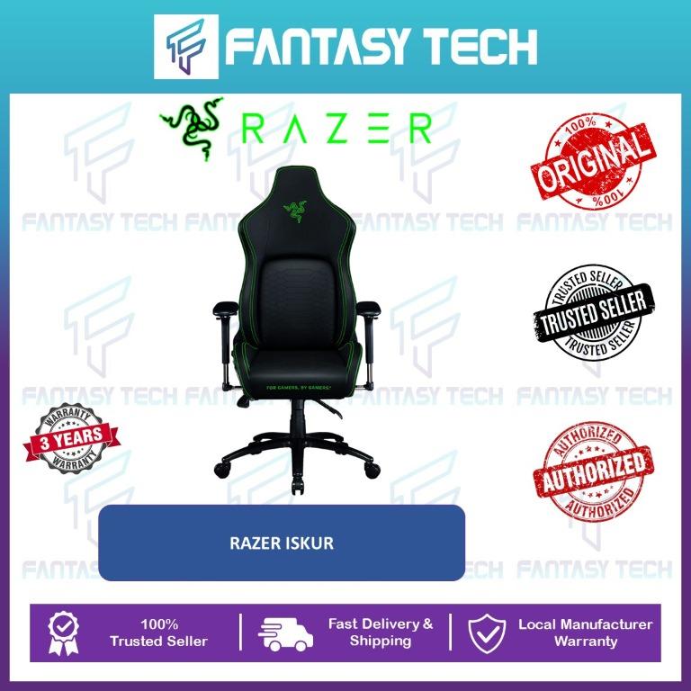 Razer Iskur Gaming Chair Rz38 02770100 R3u1 Electronics Others On Carousell In this razer iskur review, we take a look at razer's latest addition to their growing hardware alongside a sturdy frame, the razer iskur also features angled seat edges to maximise resting. razer iskur gaming chair rz38 02770100 r3u1