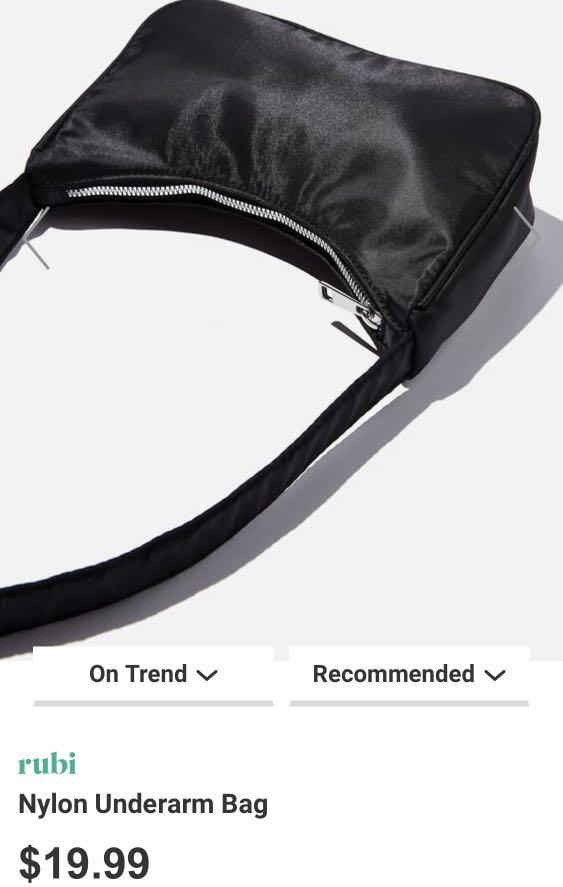 Rubi Nylon Underarm bag like prada style Women s Fashion Bags Wallets Cross body Bags on Carousell