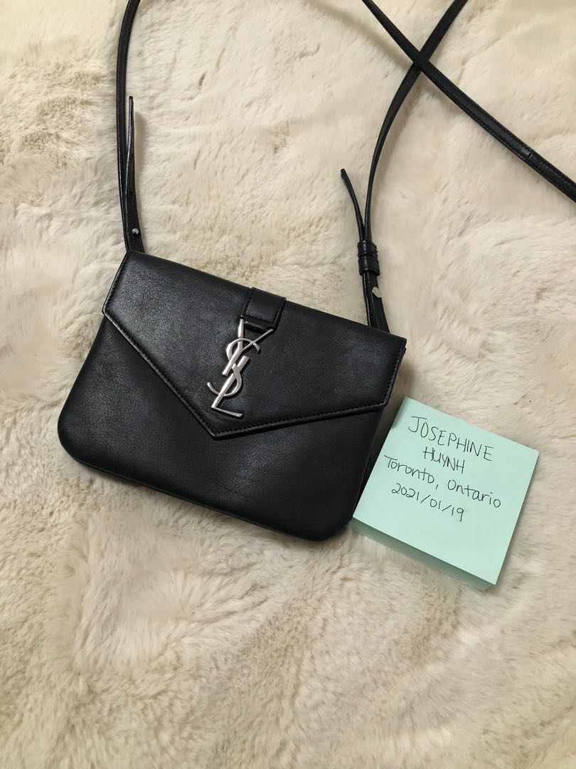 Authentic Saint Laurent Calfskin Monogram Tri Pocket Crossbody Bag Women s Fashion Bags Wallets on Carousell