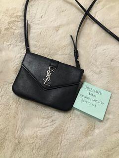 Authentic Saint Laurent Calfskin Monogram Tri Pocket Crossbody Bag Authentic Saint Laurent Calfskin Monogram Tri Pocket Crossbody Bag