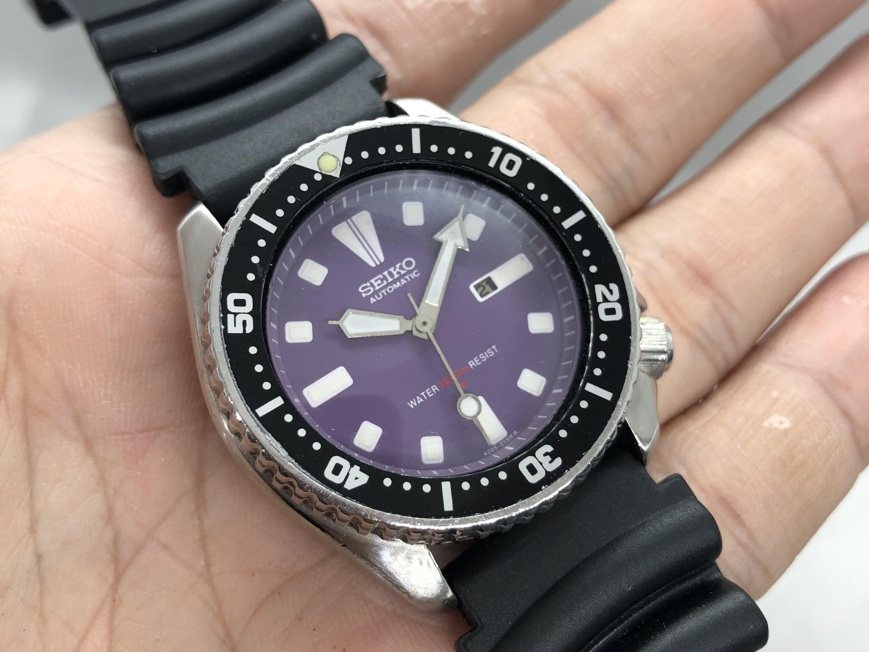 Seiko Diver Vintage 1985 Purple 150m 38mm Automatic Watch, Luxury, Watches  on Carousell