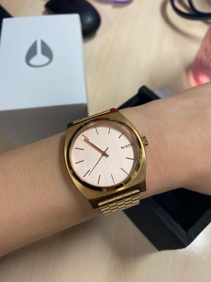 Selling Nixon Time Teller Watch Rose Gold Women S Fashion Watches Accessories Watches On Carousell