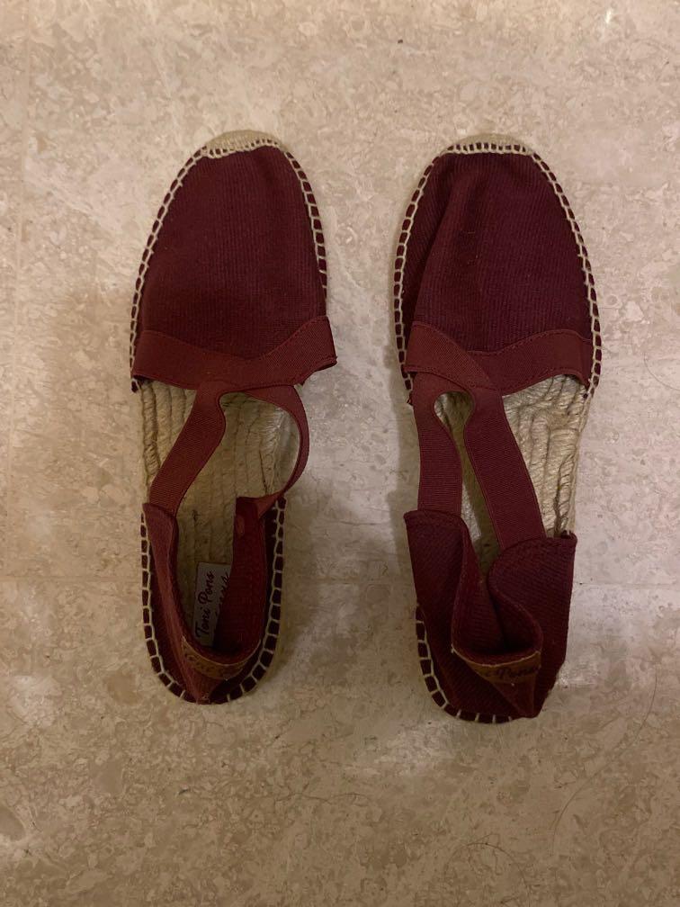 Maroon espadrilles top