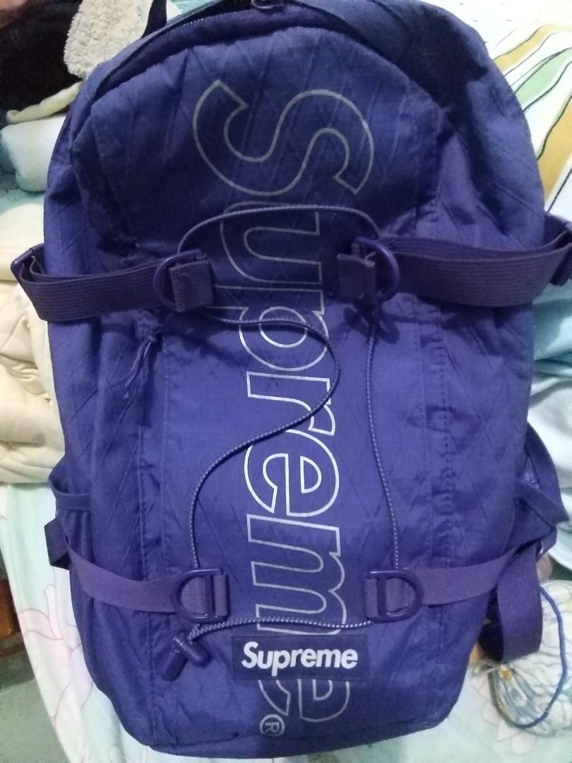 supreme backpack purple