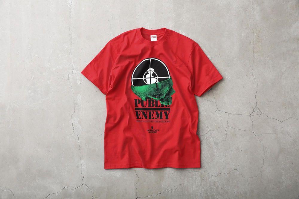 Supreme X Public Enemy X UNDERCOVER Terrordome Tee in Red
