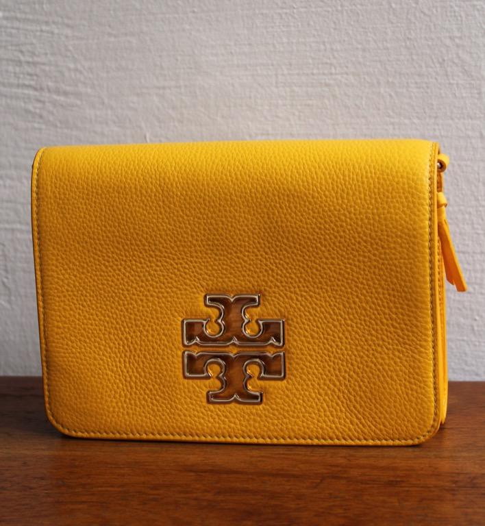Vintage Tory Burch Shoulder bag yellow calf leather crossbody bag