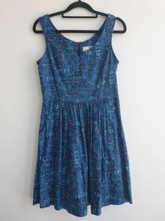 Vintage blue dress Size M