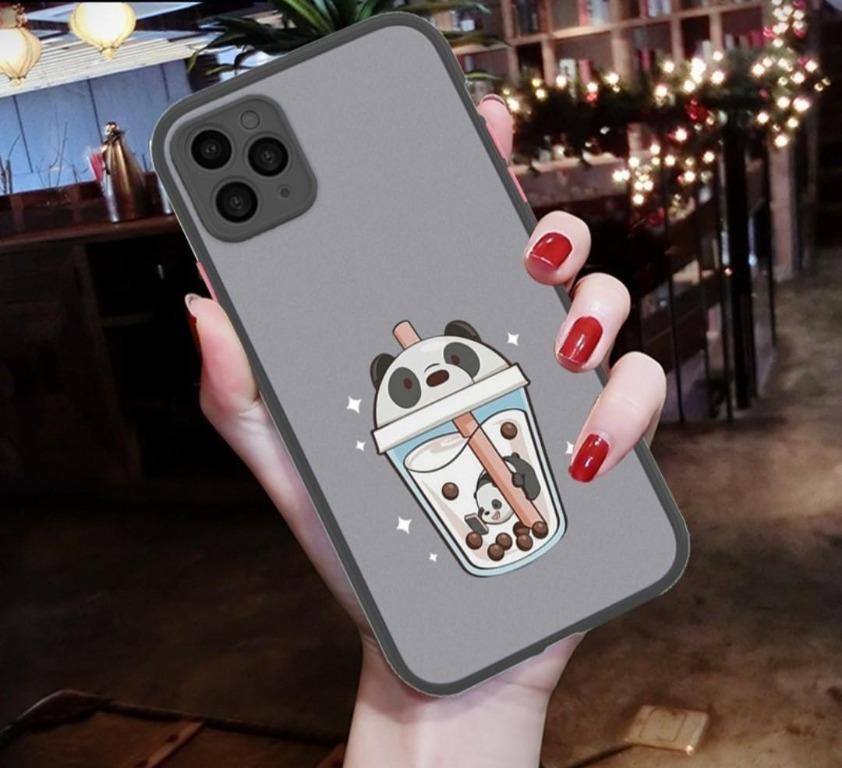 we bare bears bubble tea lens protection matte phone case xiaomi mi 9t pro 10 ultra note 10 lite redmi 9a 9c note 8 9 pro 9s poco x3 nfc iphone 7 8