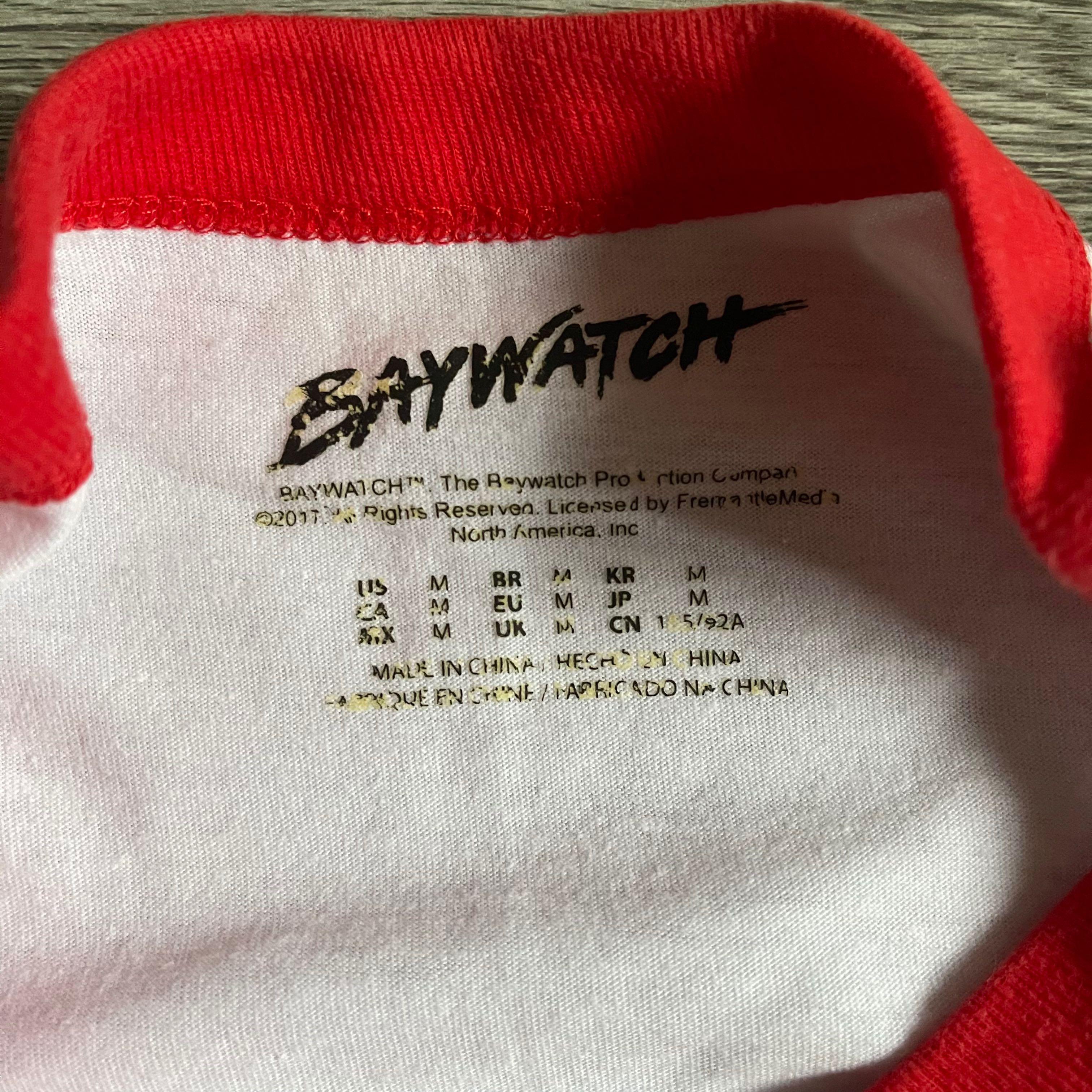 Y2K FOREVER 21 Baywatch Graphic Ringer Tee, Womens Fashion, Tops, Others Tops on Carousell