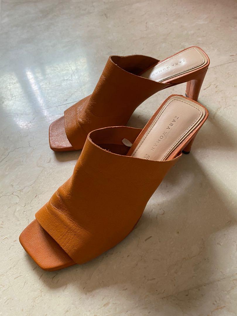 Orange mules zara deals