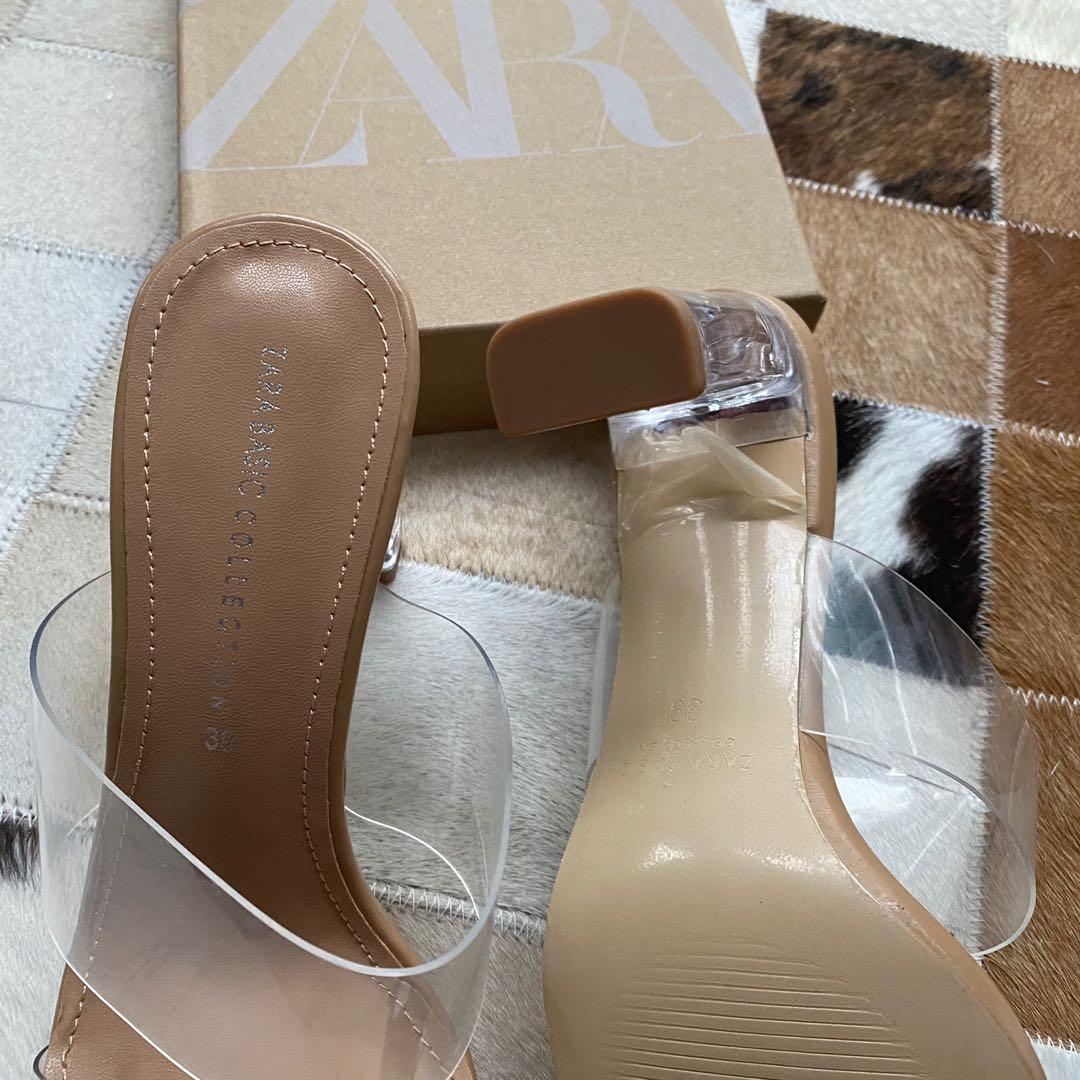Vinyl sandals with methacrylate heel sale