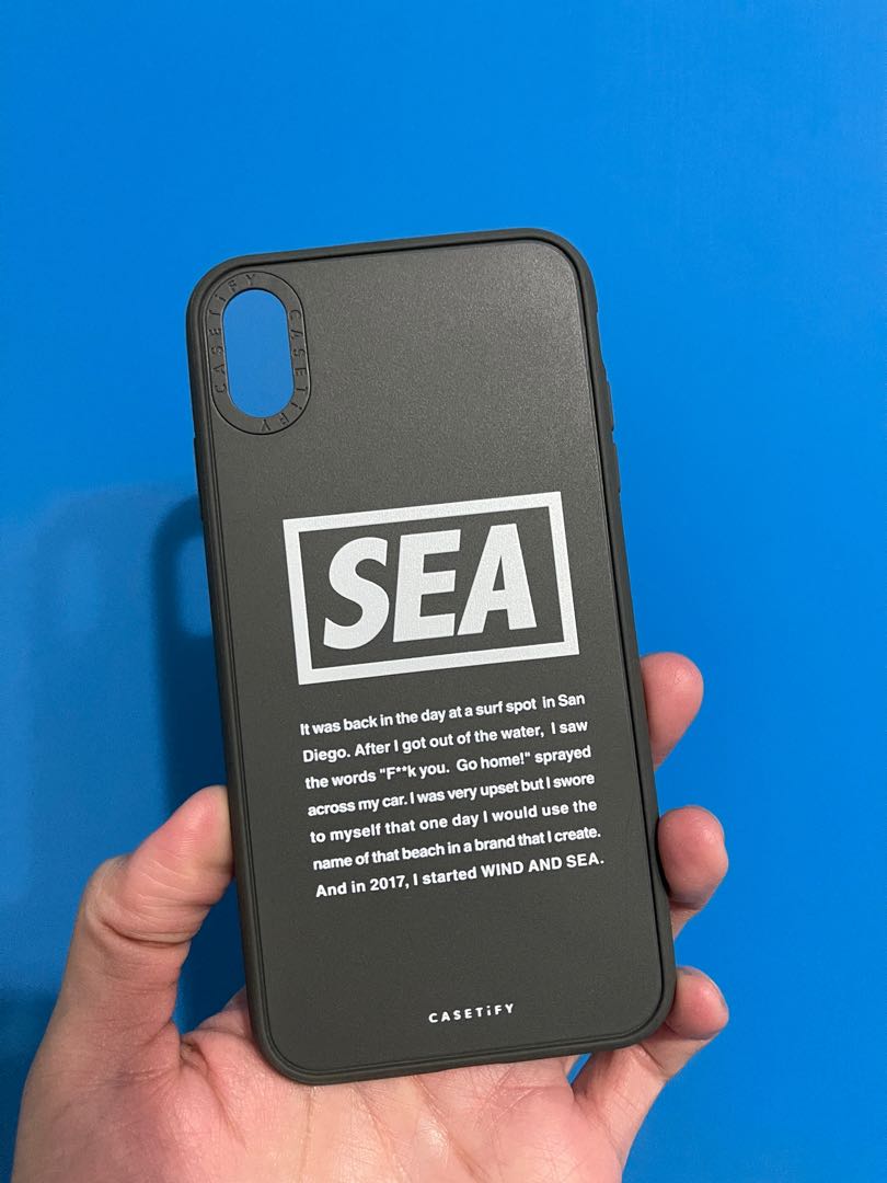 99% New WIND AND SEA x CASETify iPhone XS Max phone case, 手提電話