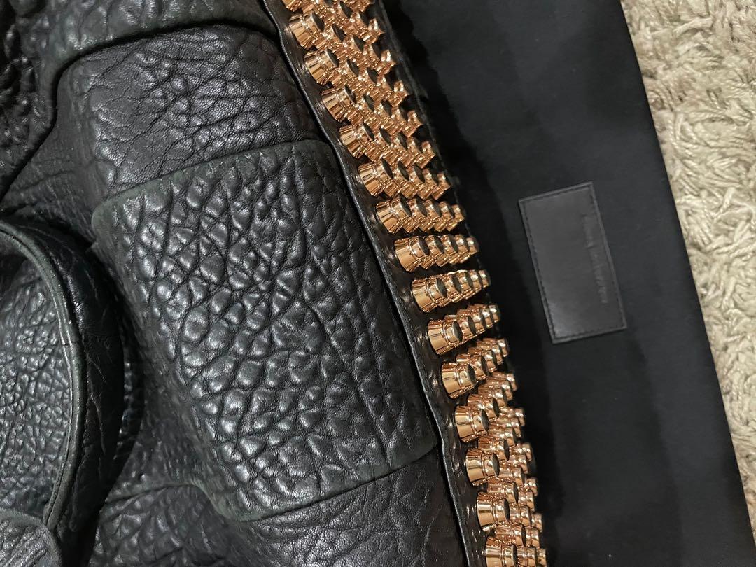 ALEXANDER WANG Rose Gold Studded Leather Duffel Bag
