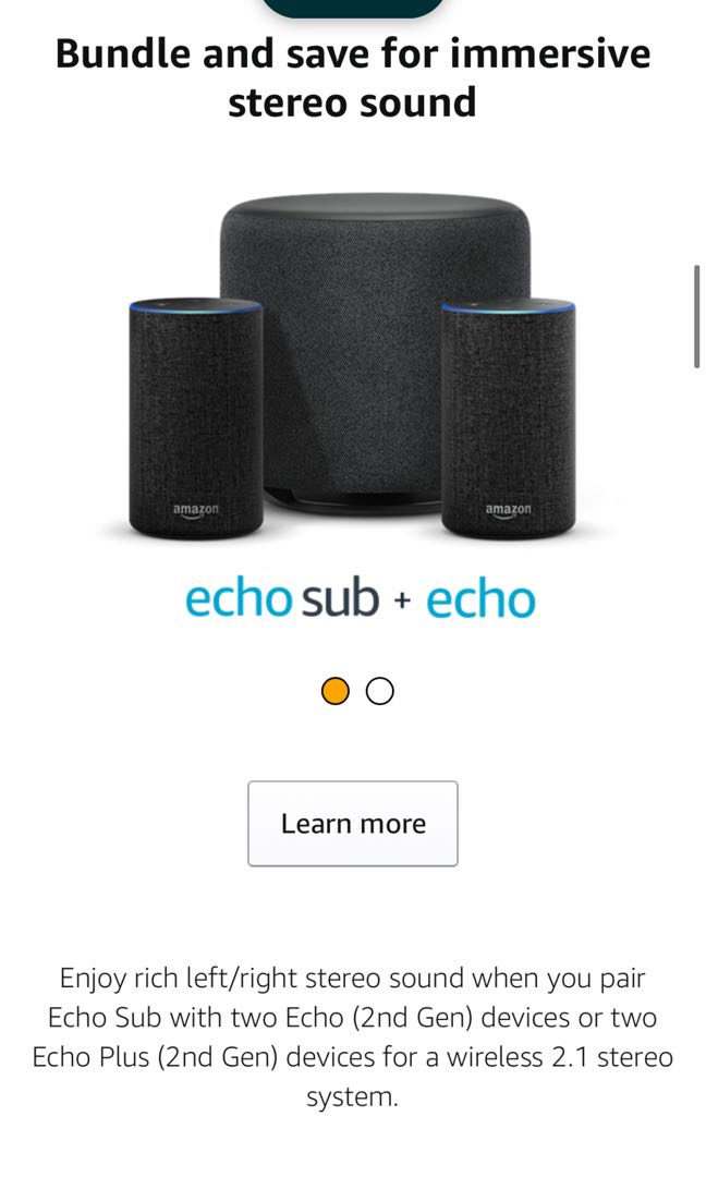 Amazon echo subwoofer bundle Audio Soundbars Speakers