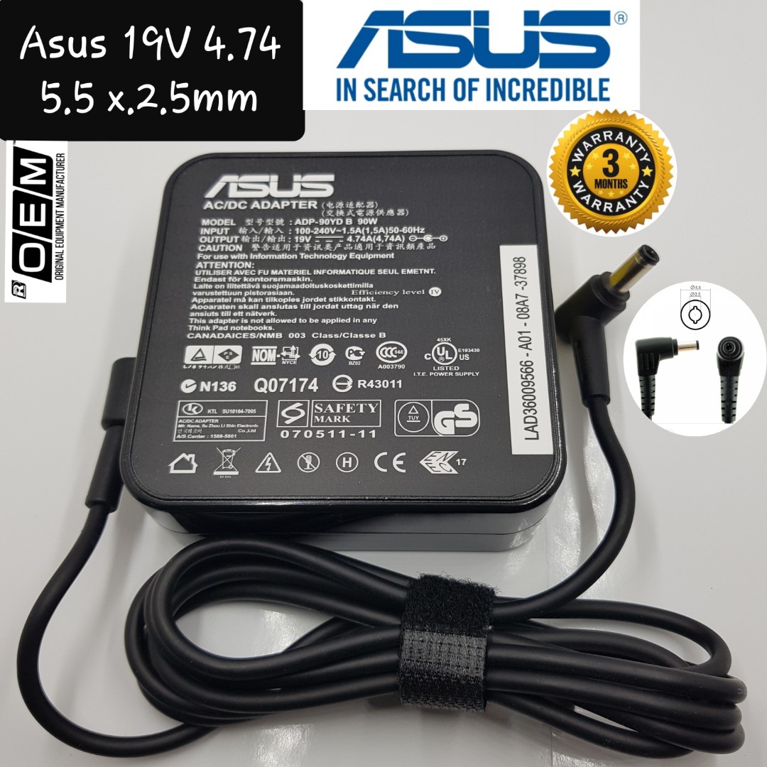 ASUS AC Adapter 100-240V 50-60Hz 1.5A, Computers & Tech, Parts &  Accessories, Chargers on Carousell