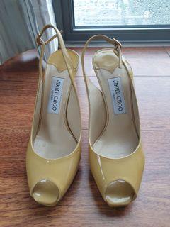 Authentic Jimmy Choo Women's Nova 100 Patent-Leather Slingback Sandals