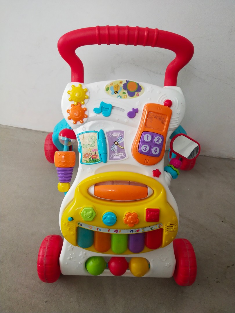 Baby Walker with Light Up Toy and Toy Phone Babies Kids Infant