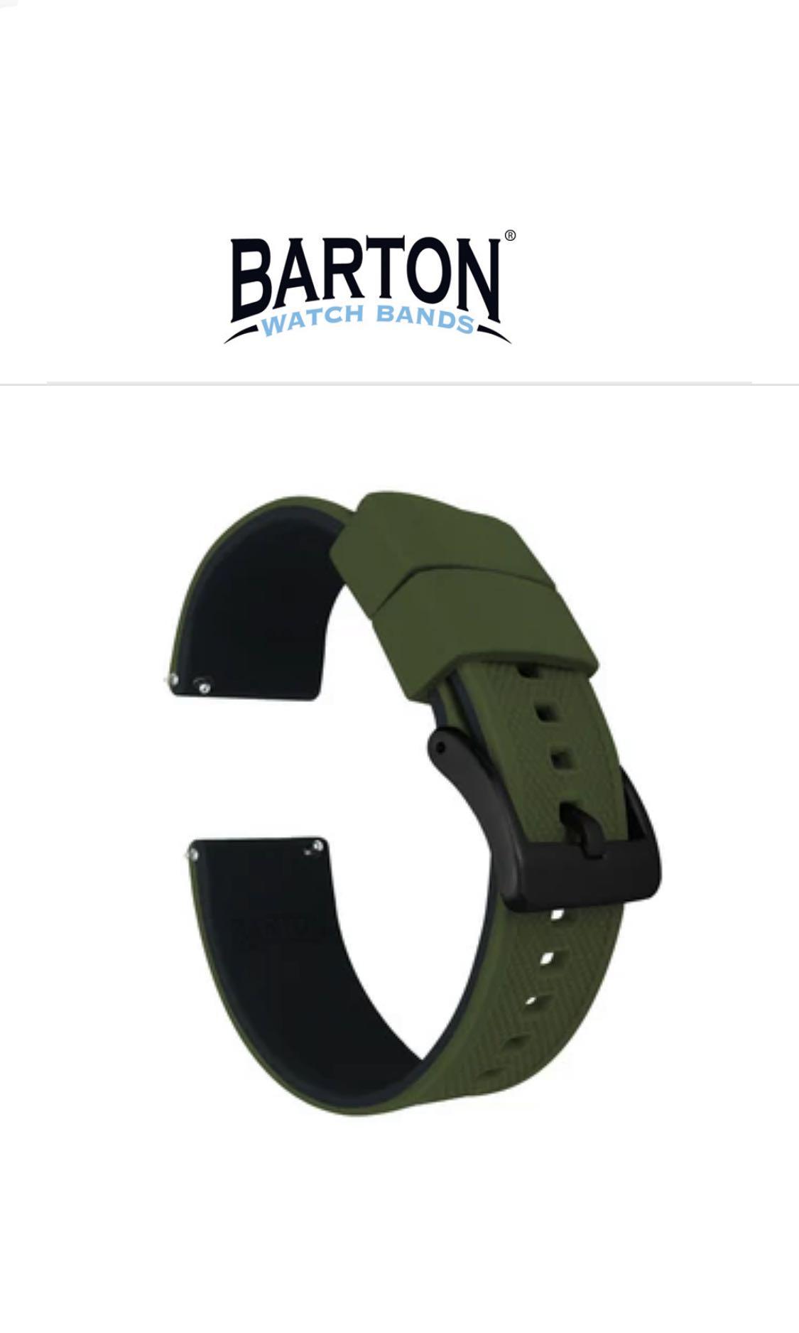 3 x Barton Watch Bands (Alligator Grain Leather, Weathered Leather