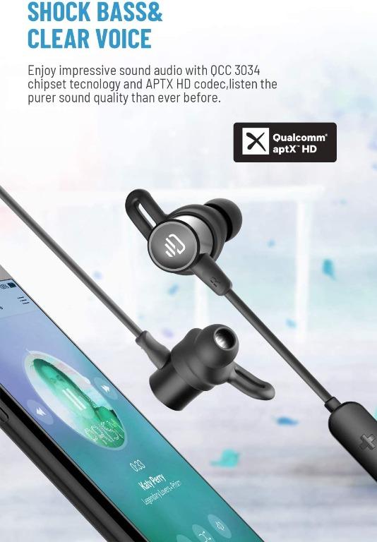 Bluetooth Headphones Dudios Zeus HD Wireless In Ear Headphones Wireless Sports Hands free Magnetic Stereo Noise Reduction HiFi with Anti Sweat