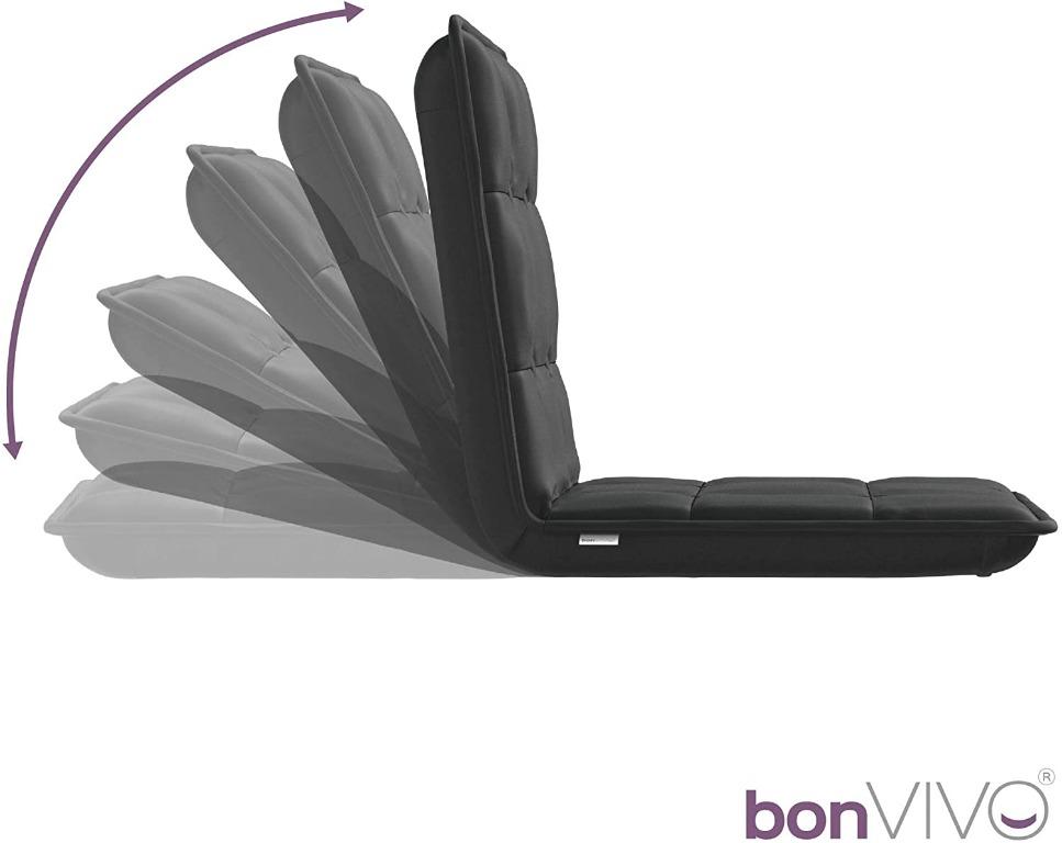 bonVIVO Easy Comfort Floor Chair Elegant Multi Angle Black Floor