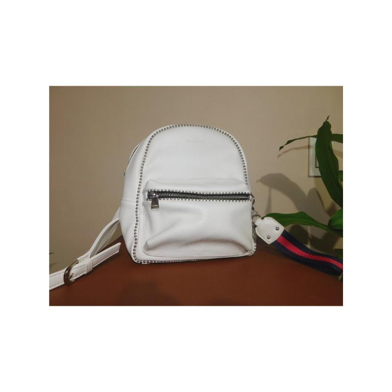 Cecil Mcbee Used Cute White Small Backpack Women S Fashion Bags Wallets Backpacks On Carousell