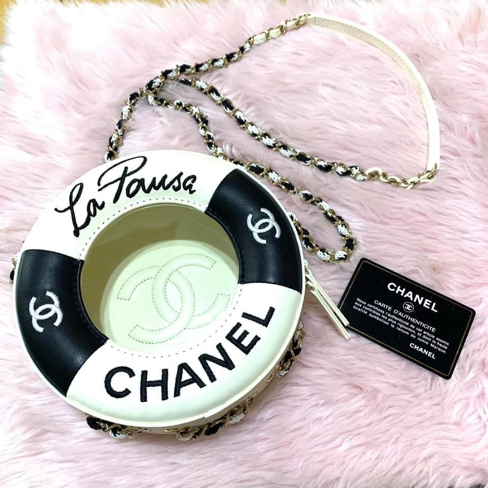 Chanel coco shop lifesaver round bag