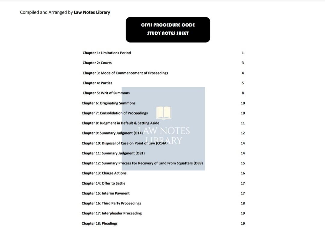 Civil Procedure Code (Concentrated Version) (Category: Textbooks) located in Klang. Submitted by zjmax0108 (Listing ID 1059988996, Image 2). Description: 🔥🔥NEW CIVIL PROCEDURE CODE NOTES AVAILABLE in both hard copy and soft copy!!! 🔥🔥 CONCENTRATED VERSION!!! Consist of OVERVIEW/COMMON ISSUES guidance and Past Year Questions Topic Analysis (2018 July, 2019 July & November Paper) Every chapters consisted from just 1 to 5 pages only. Equipped wi