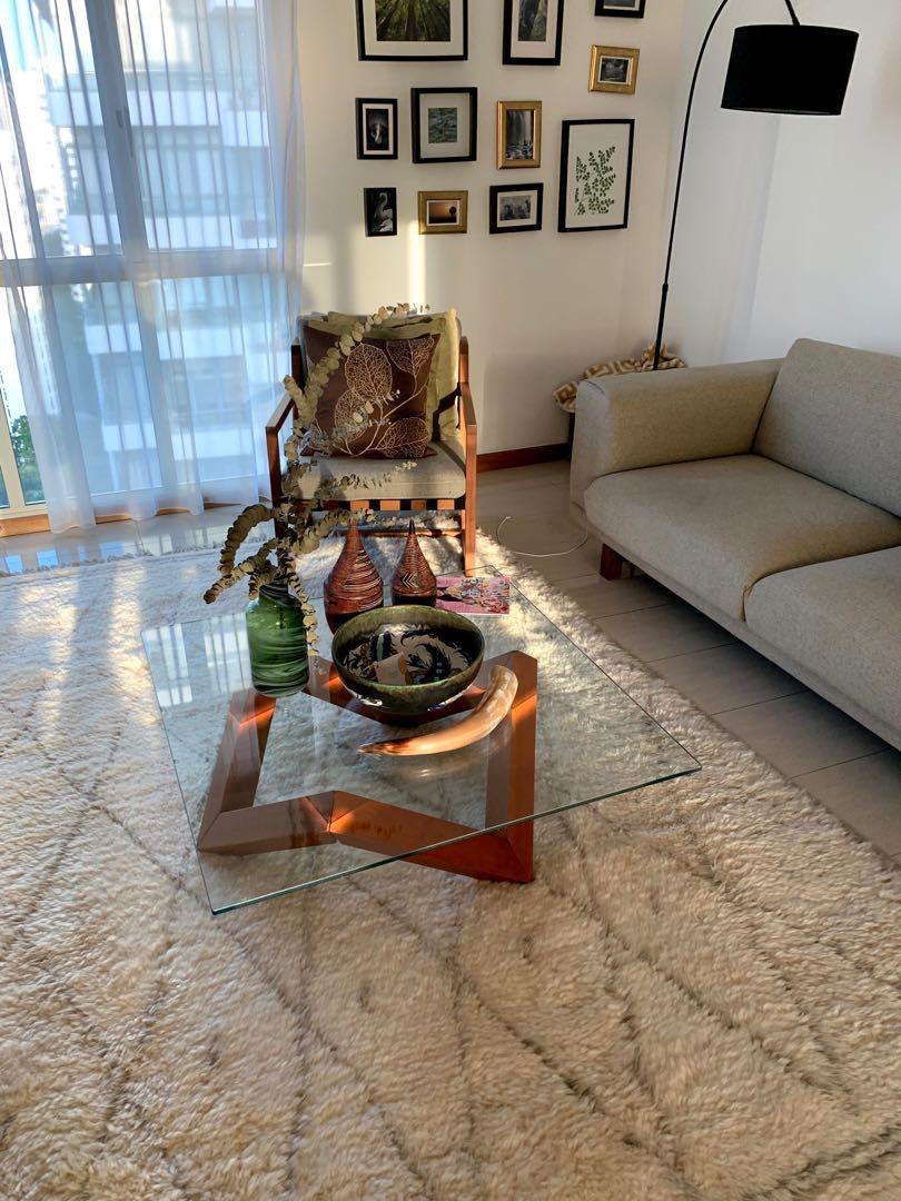 Designer Wood And Glass Coffee Table Furniture Tables Chairs On Carousell