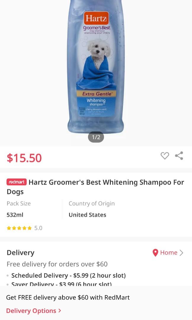 Dog shampoo Hartz Extra Gentle Whitening shampoo Pet Supplies Health Grooming on Carousell