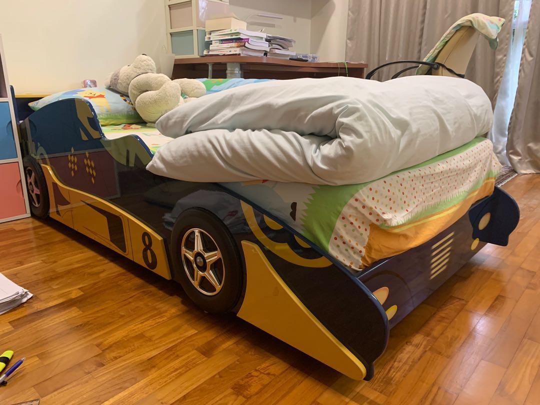 F1 Racing car bed frame and or mattress, Furniture & Home Living