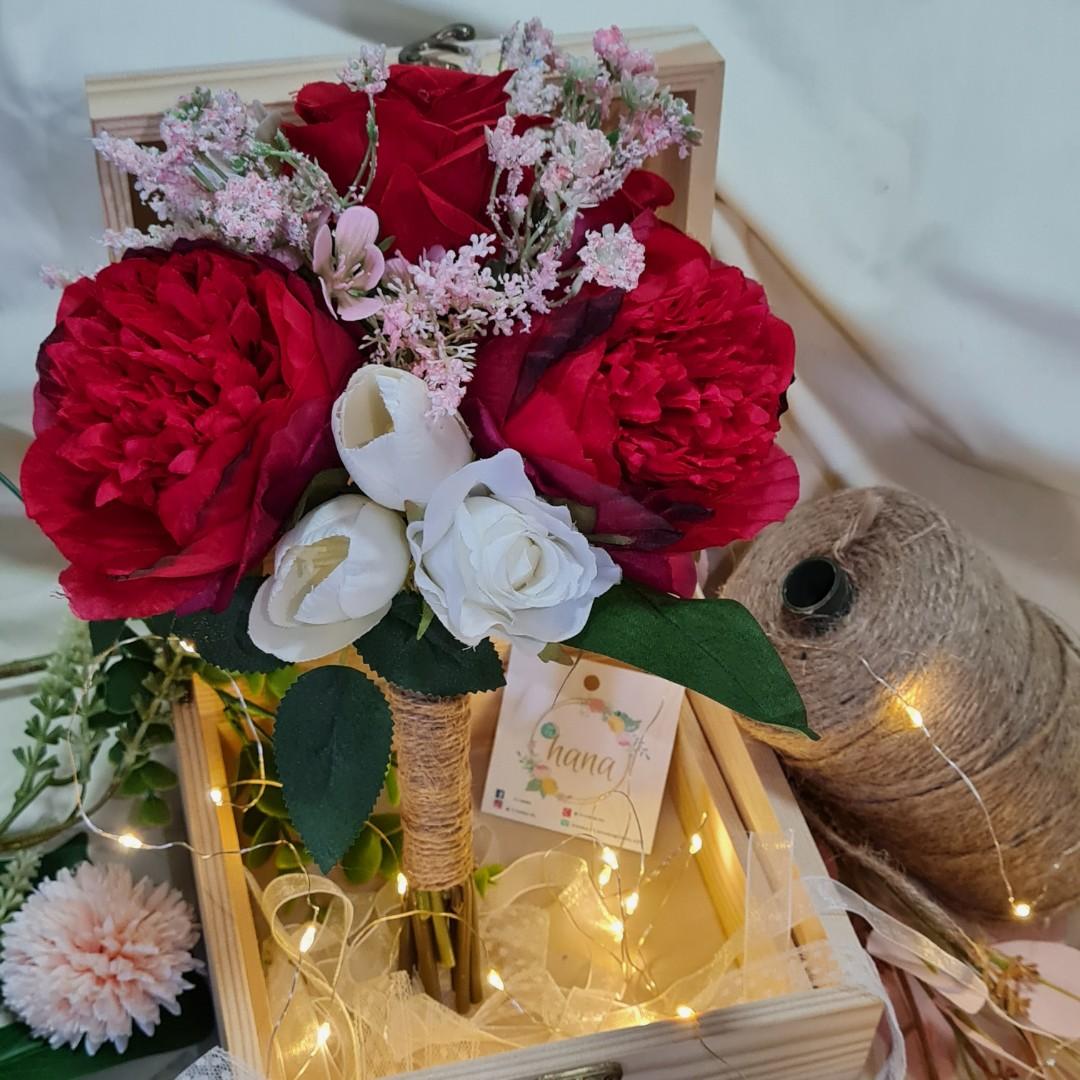 Faux Flower Bouquet Rose Wedding Anniversary Bridal Decoration Artificial Vday Valentine S Day Hobbies Toys Stationery Craft Flowers Bouquets On Carousell