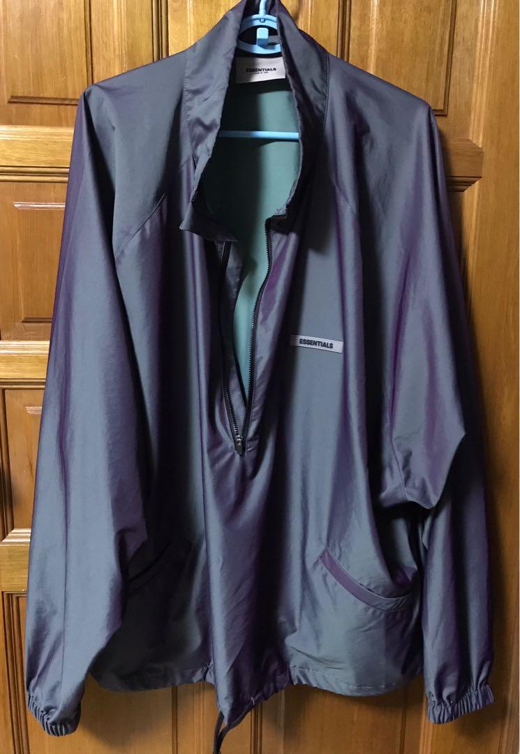Fear of god essentials track jacket iridescent best sale