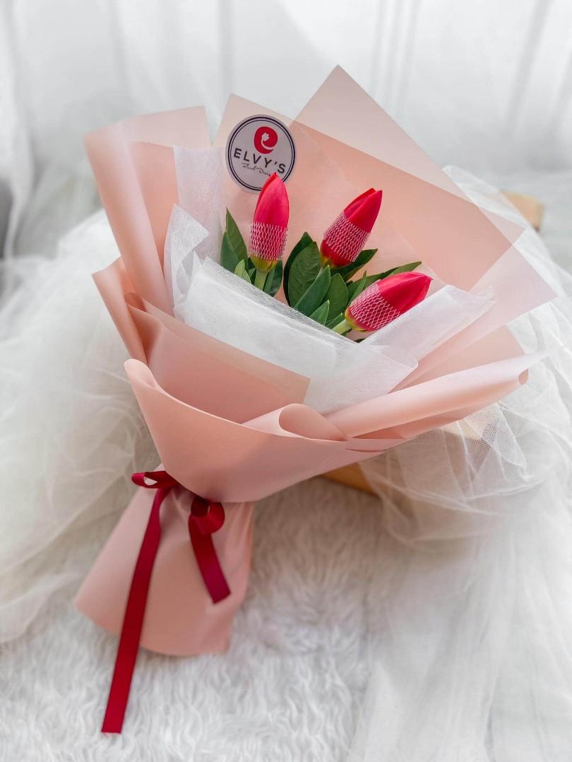 Ferrero sunflower chocolate bouquet deliveries, Furniture & Home Living