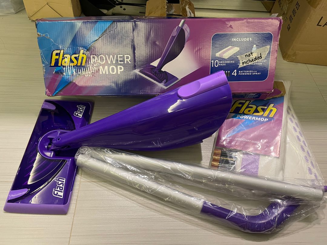 FLASH Powermop Starter Kit AllInOne Dual Spray Mop + 10 Pads