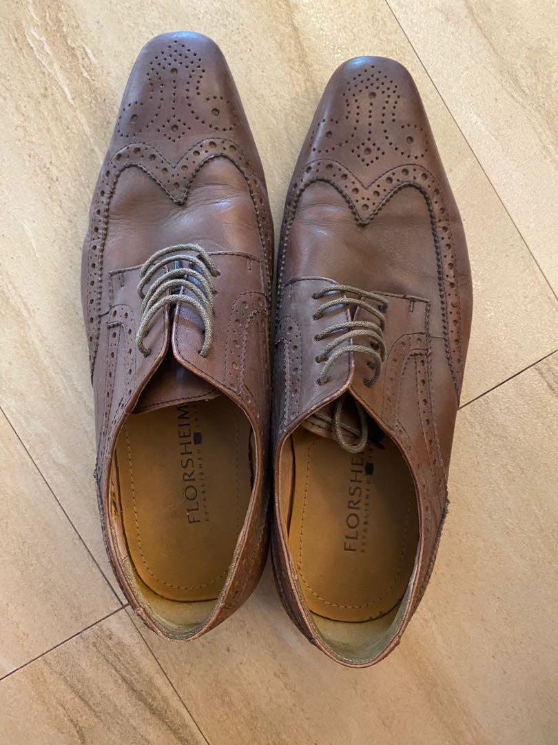 Brown Leather Formal Shoes Size 
