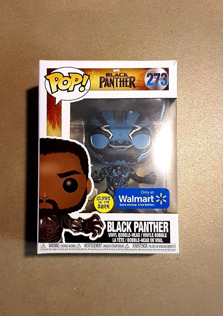 Funko POP Black Panther Glow In The Dark #273 Walmart Exclusive GITD