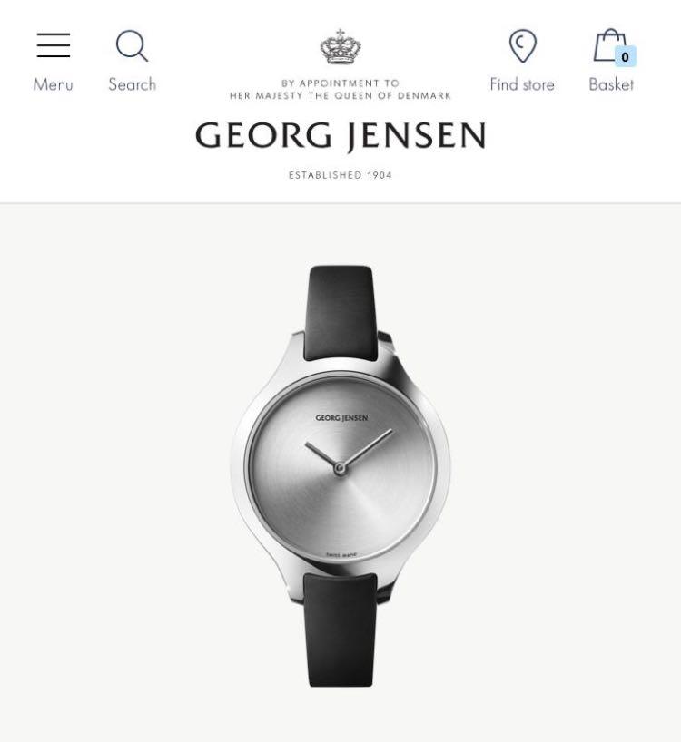 Georg Jensen Concave Watch 30mm Quartz Sunray dial