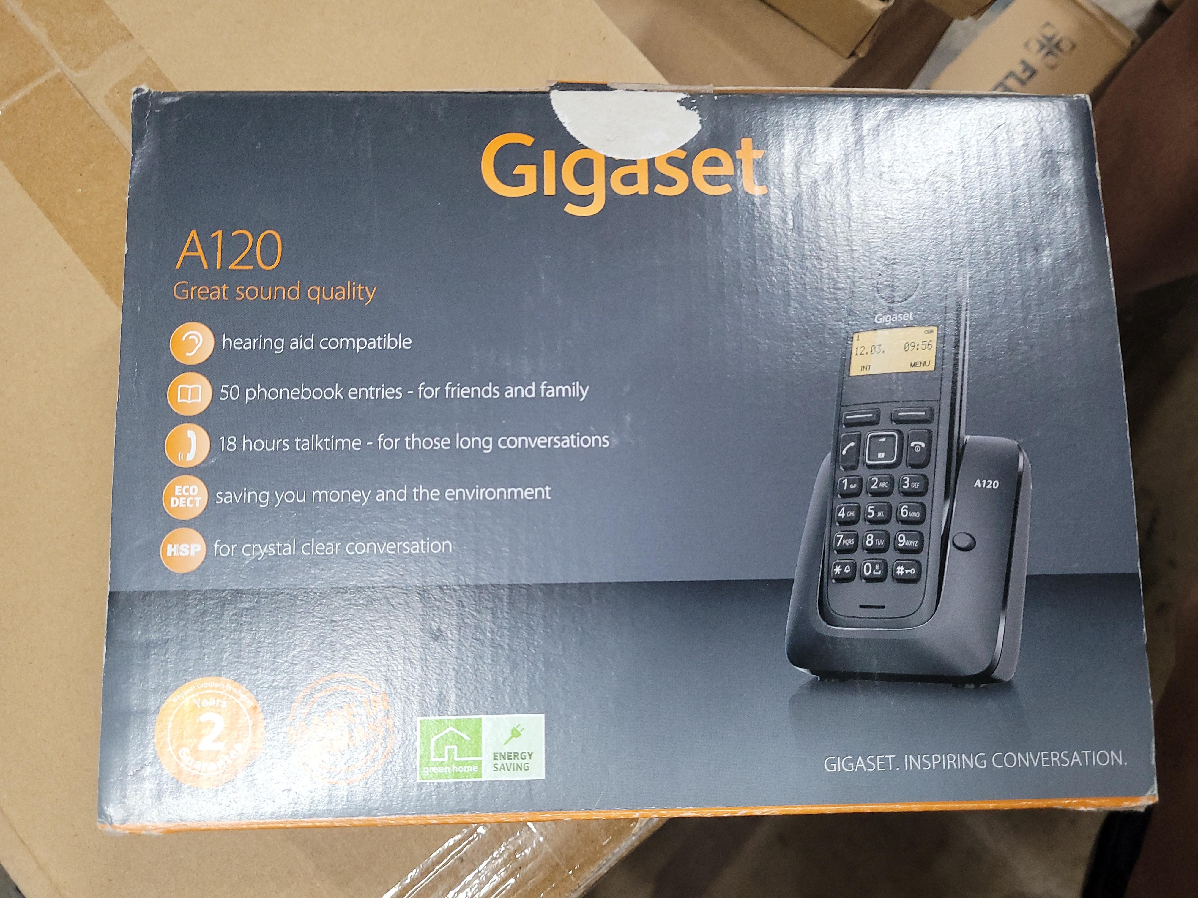Gigaset A120 SINGLE - Basic Cordless Home Phone with Energy-Saving ECO DECT  Technology - Black, Computers & Tech, Office & Business Technology on  Carousell