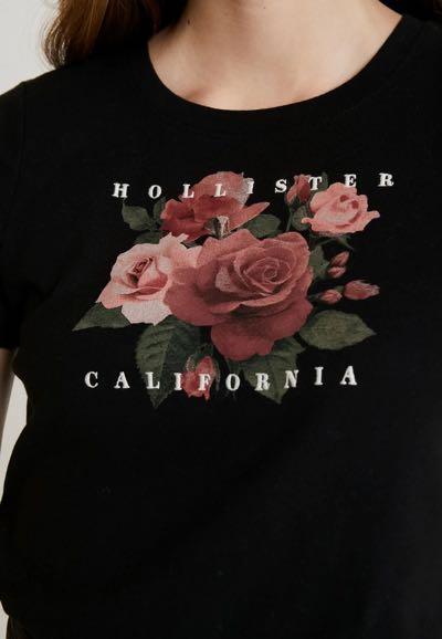 hollister rose t shirt