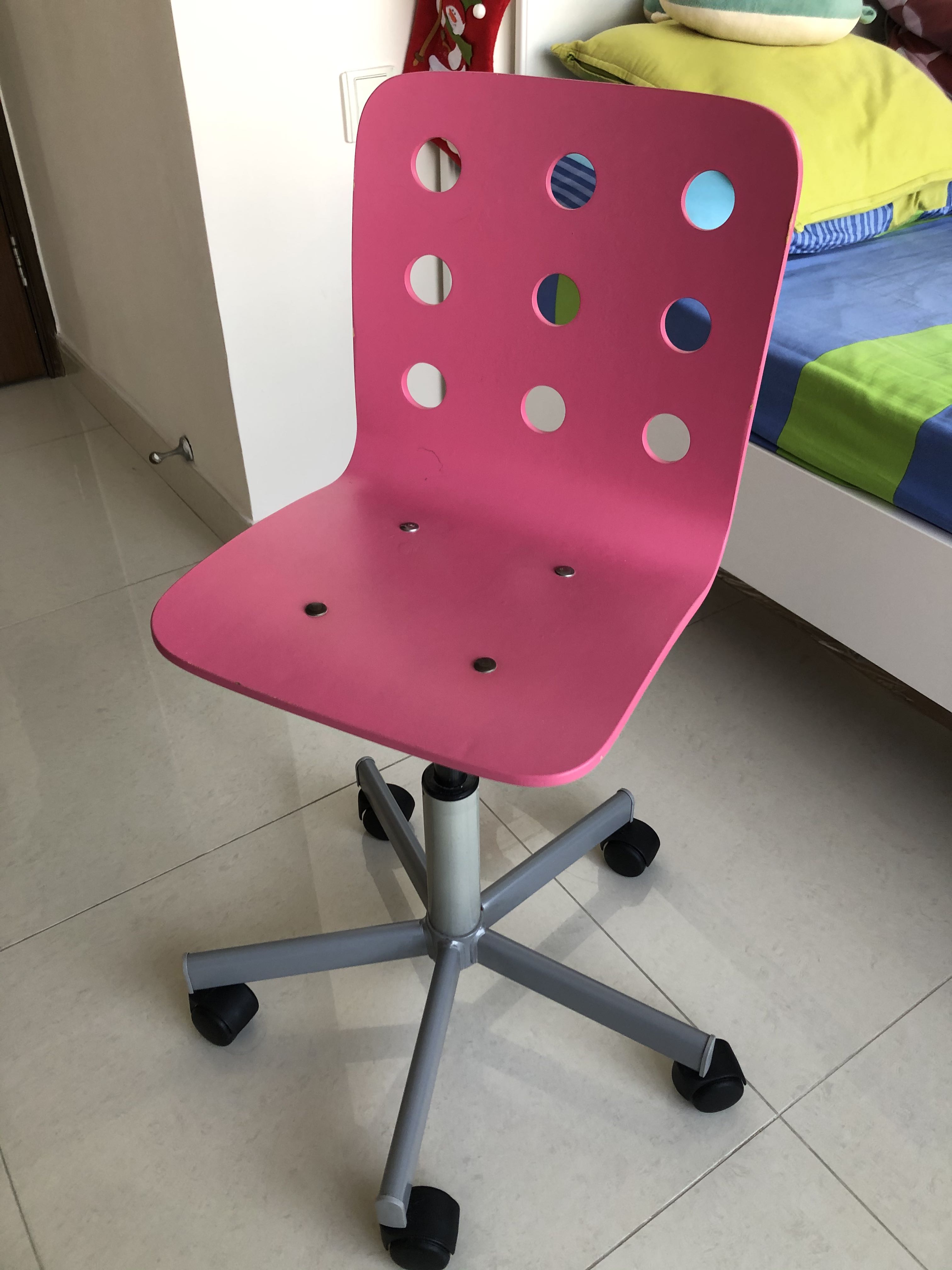 ikea jules chair pink