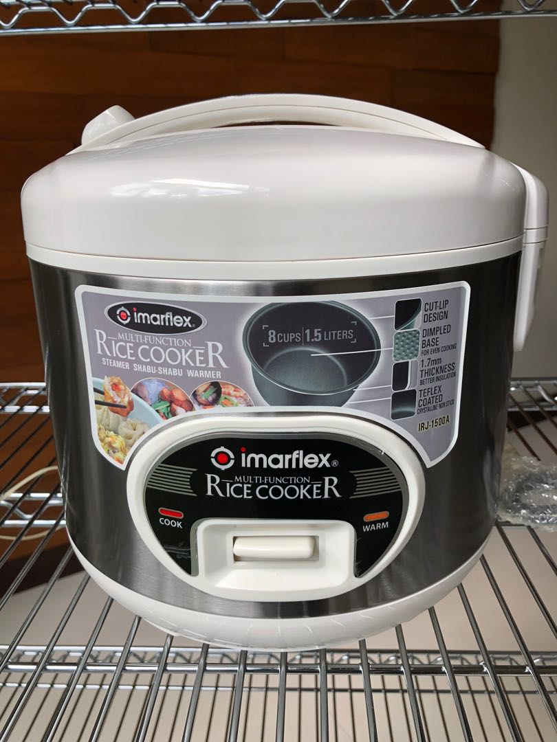 Imarflex Multi Function Rice Cooker Steamer Shabushabu Warmer 1.5 li
