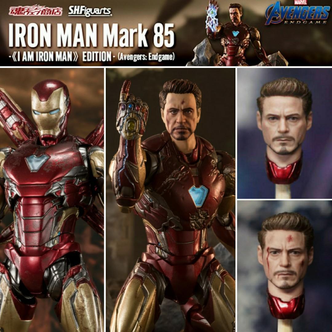 In Stock Sh Figuarts Tamashii Web Exclusive Iron Man Series Shf Mark 85 Final Battle I Am Iron Man Flashback Manipple Tony Stark Marvel Hobbies Toys Toys Games On Carousell
