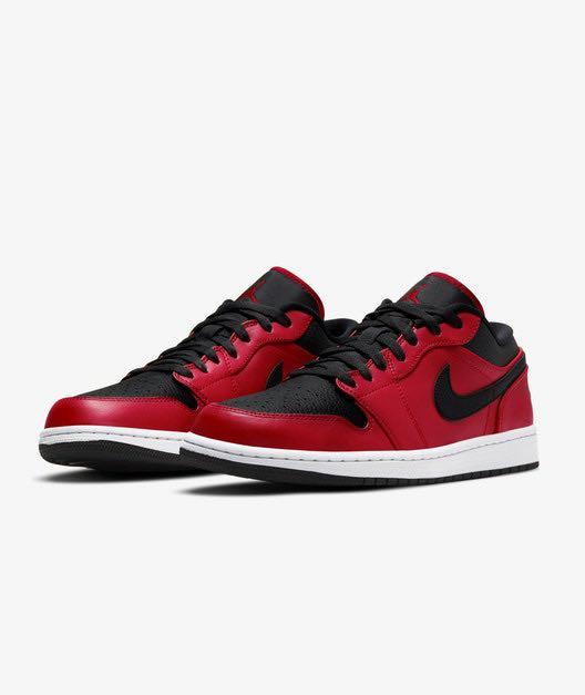 Nike air jordan 1 low black red outlet