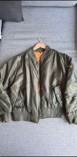 Khaki Women's BOMBER JACKET Size 12 EUC