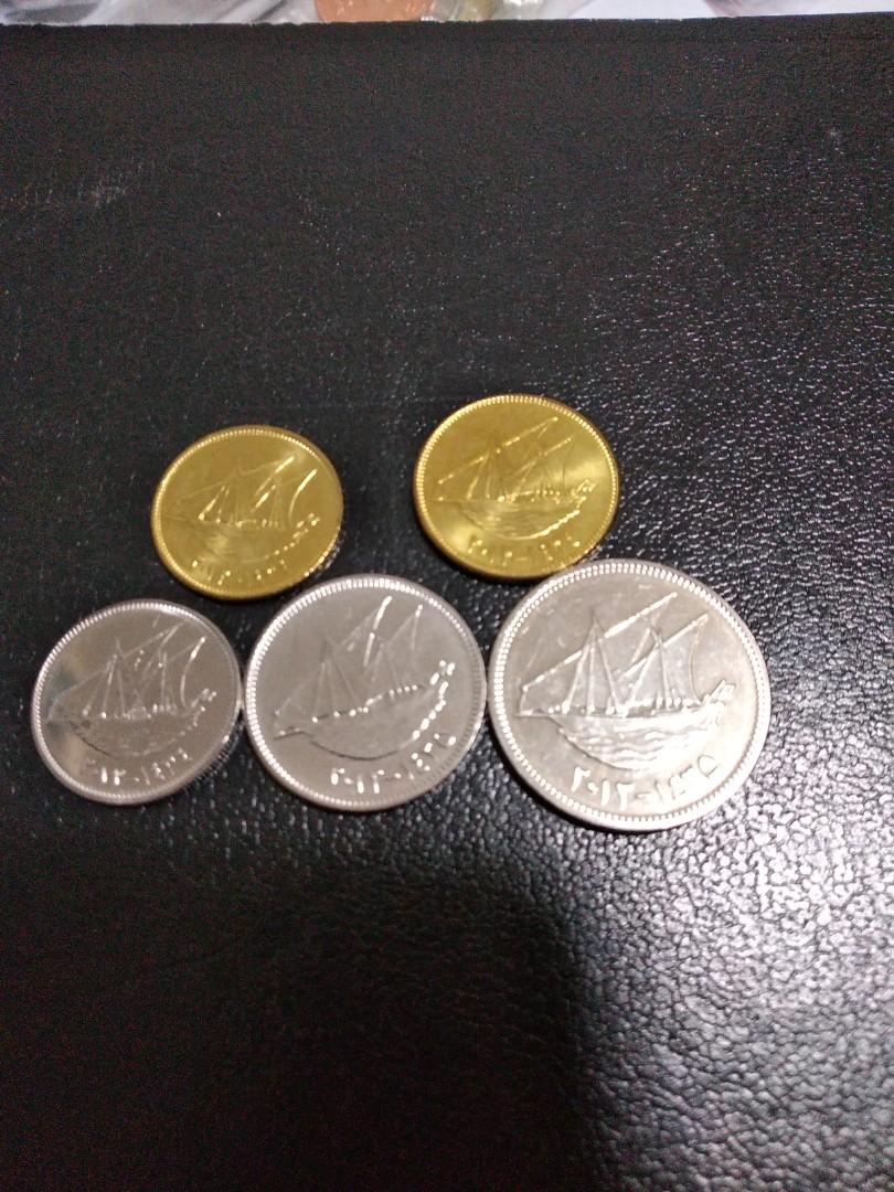 全新Kuwait 科威特5枚/全, 興趣及遊戲, 收藏品及紀念品, 錢幣- Carousell