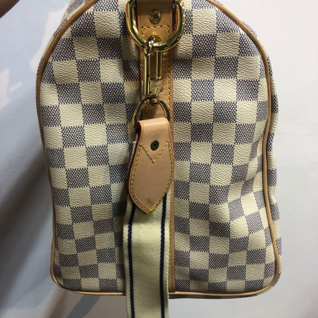 BIG SALE!!!! LOUIS VUITTON Damier Azur Keepall Bandouliere 45, Luxury, Bags  & Wallets on Carousell