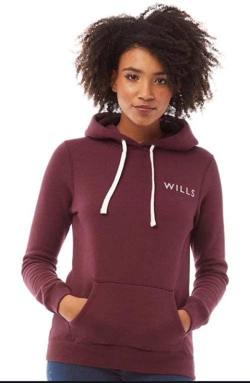 Maroon Red Hunston Wills Logo Hoodie Damson Jack Wills Women s