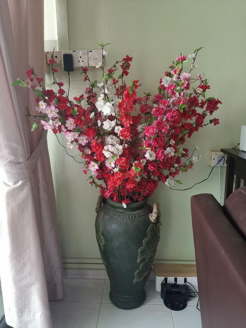 Moving Hse Sale Artificial Flowers With Vase Gardening Plants On Carousell