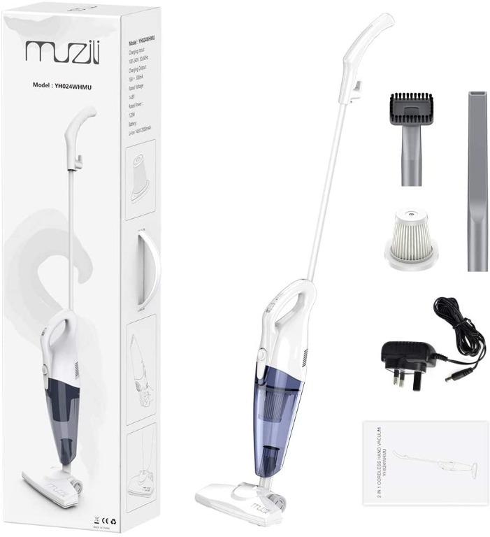 Muzili Vacuum Cleaner, Cordless Vacuum Cleaner 6000Pa Powerful Suction Lightweight 2 in 1